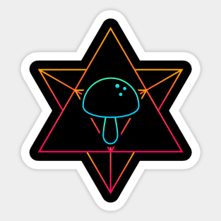 Psychedelic Sacred Geometry Mycology Mushroom Sticker